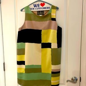 Anthropologie Color block shift dress